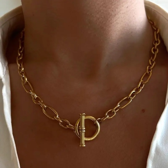 14K Gold filled chain link necklace - Picture 3 of 4
